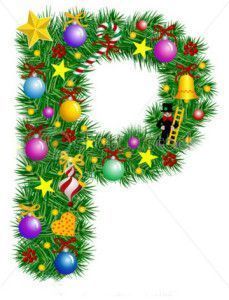 stock-vector-letter-p-christmas-tree-decoration-part-of-a-full-set-alphabet-7027603
