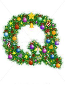stock-vector-letter-q-christmas-tree-decoration-alphabet-7027606